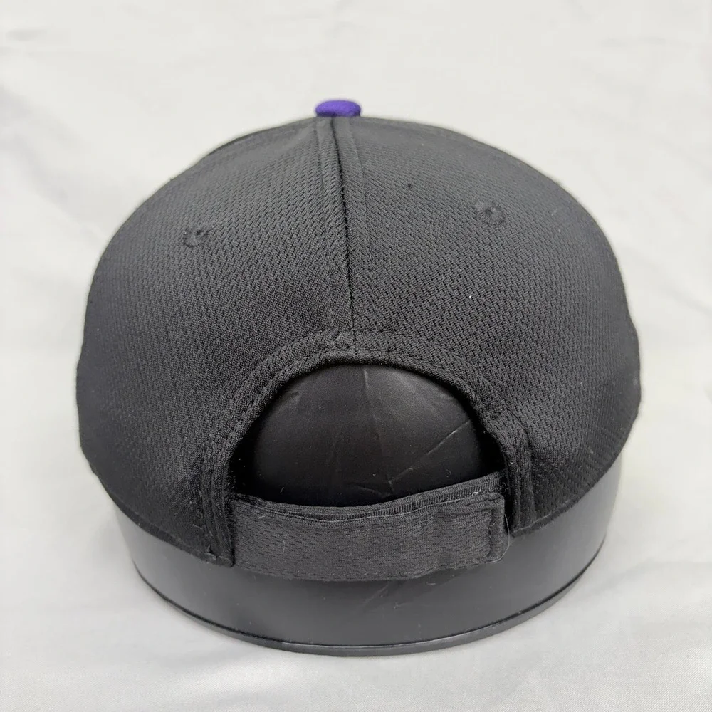 OC Sports MLB Colorado Rockies Hat Youth OSFA Black Purple Adjustable Cap